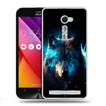Пластиковый чехол на Asus Zenfone 2 5 с принтом Волк ночной
