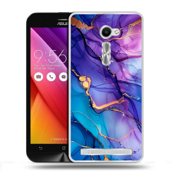 Пластиковый чехол на Asus Zenfone 2 5 с принтом синий мрамор Пластиковый чехол на Asus Zenfone 2 5 с принтом синий мрамор