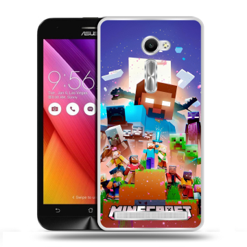 Пластиковый чехол на Asus Zenfone 2 5 с принтом Майнкрафт Minecraft