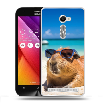 Пластиковый чехол на Asus Zenfone 2 5 с принтом Капибара