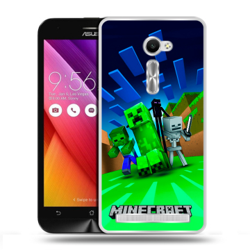 Пластиковый чехол на Asus Zenfone 2 5 с принтом Майнкрафт