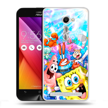 Пластиковый чехол на Asus Zenfone 2 5 с принтом спанчбоб спанч боб
