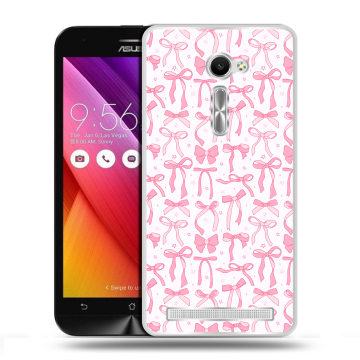 Пластиковый чехол на Asus Zenfone 2 5 с принтом Розовые бантики Пластиковый чехол на Asus Zenfone 2 5 с принтом Розовые бантики