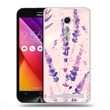 Пластиковый чехол на Asus Zenfone 2 5 с принтом цветы лаванда