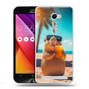 Пластиковый чехол на Asus Zenfone 2 5 с принтом Капибара