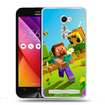 Пластиковый чехол на Asus Zenfone 2 5 с принтом Майнкрафт Minecraft