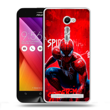 Пластиковый чехол на Asus Zenfone 2 5 с принтом Spiderman Человек паук