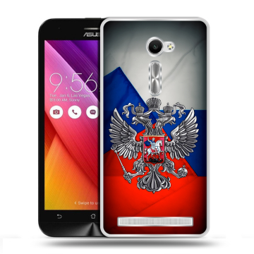 Пластиковый чехол на Asus Zenfone 2 5 с принтом Флаг России