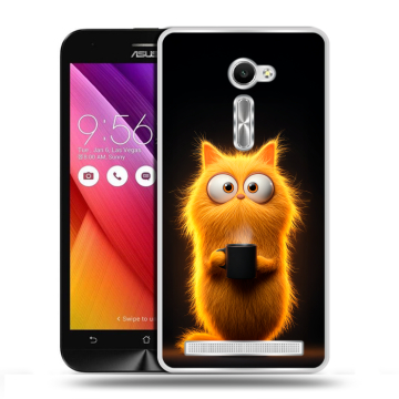 Пластиковый чехол на Asus Zenfone 2 5 с принтом Смешной кот Пластиковый чехол на Asus Zenfone 2 5 с принтом Смешной кот