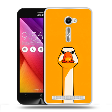 Пластиковый чехол на Asus Zenfone 2 5 с принтом Смешная утка Пластиковый чехол на Asus Zenfone 2 5 с принтом Смешная утка