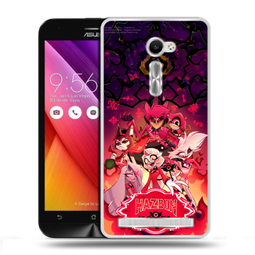 Пластиковый чехол на Asus Zenfone 2 5 с принтом Hazbin Hotel Отель Хазбин