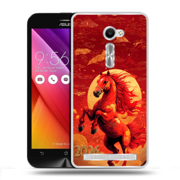Пластиковый чехол на Asus Zenfone 2 5 с принтом Новый год