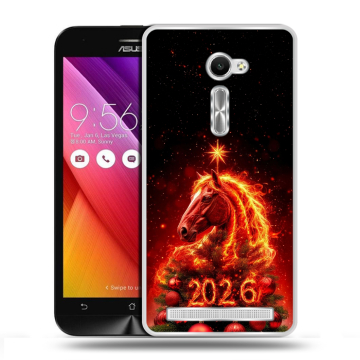 Пластиковый чехол на Asus Zenfone 2 5 с принтом Новый год