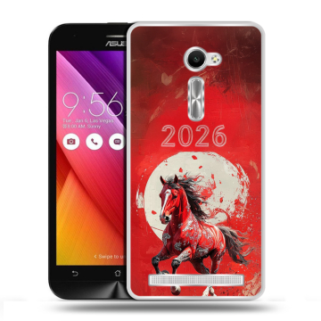 Пластиковый чехол на Asus Zenfone 2 5 с принтом Новый год