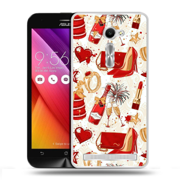 Пластиковый чехол на Asus Zenfone 2 5 с принтом Новый год