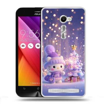 Пластиковый чехол на Asus Zenfone 2 5 с принтом Новый год