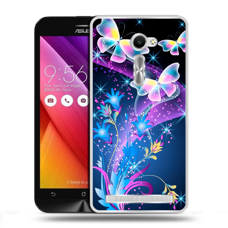 Пластиковый чехол на Asus Zenfone 2 5 с принтом Бабочки Пластиковый чехол на Asus Zenfone 2 5 с принтом Бабочки