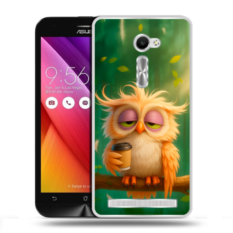 Пластиковый чехол на Asus Zenfone 2 5 с принтом сова Пластиковый чехол на Asus Zenfone 2 5 с принтом сова
