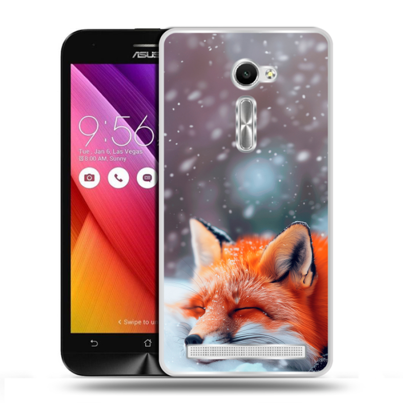 Пластиковый чехол на Asus Zenfone 2 5 с принтом лиса Пластиковый чехол на Asus Zenfone 2 5 с принтом лиса