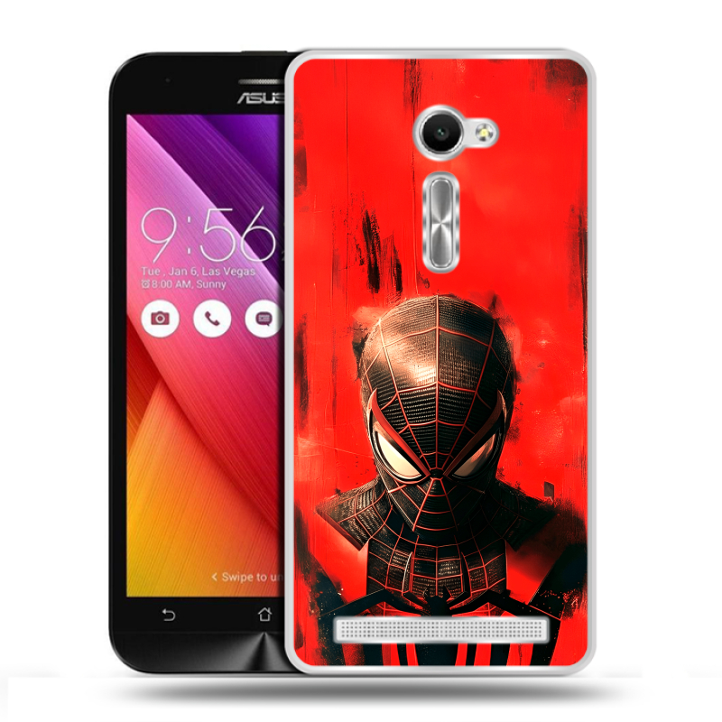 Пластиковый чехол на Asus Zenfone 2 5 с принтом человек паук spiderman Пластиковый чехол на Asus Zenfone 2 5 с принтом человек паук spiderman