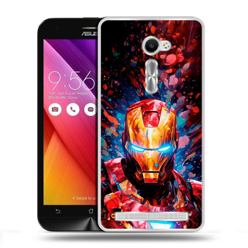 Пластиковый чехол на Asus Zenfone 2 5 с принтом Железный человек Ironman Пластиковый чехол на Asus Zenfone 2 5 с принтом Железный человек Ironman