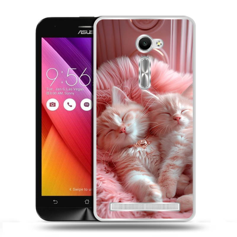 Пластиковый чехол на Asus Zenfone 2 5 с принтом котята котики Пластиковый чехол на Asus Zenfone 2 5 с принтом котята котики