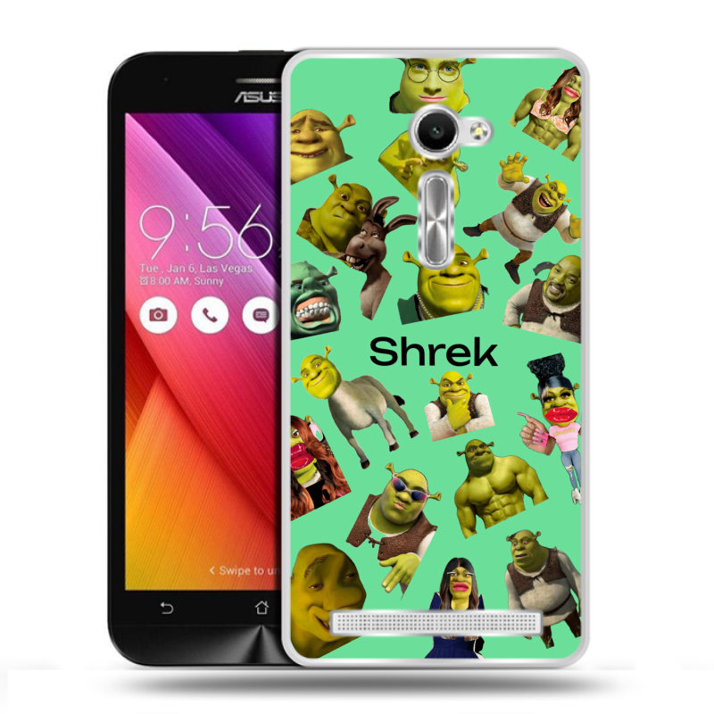 Пластиковый чехол на Asus Zenfone 2 5 с принтом Шрек Shrek Пластиковый чехол на Asus Zenfone 2 5 с принтом Шрек Shrek