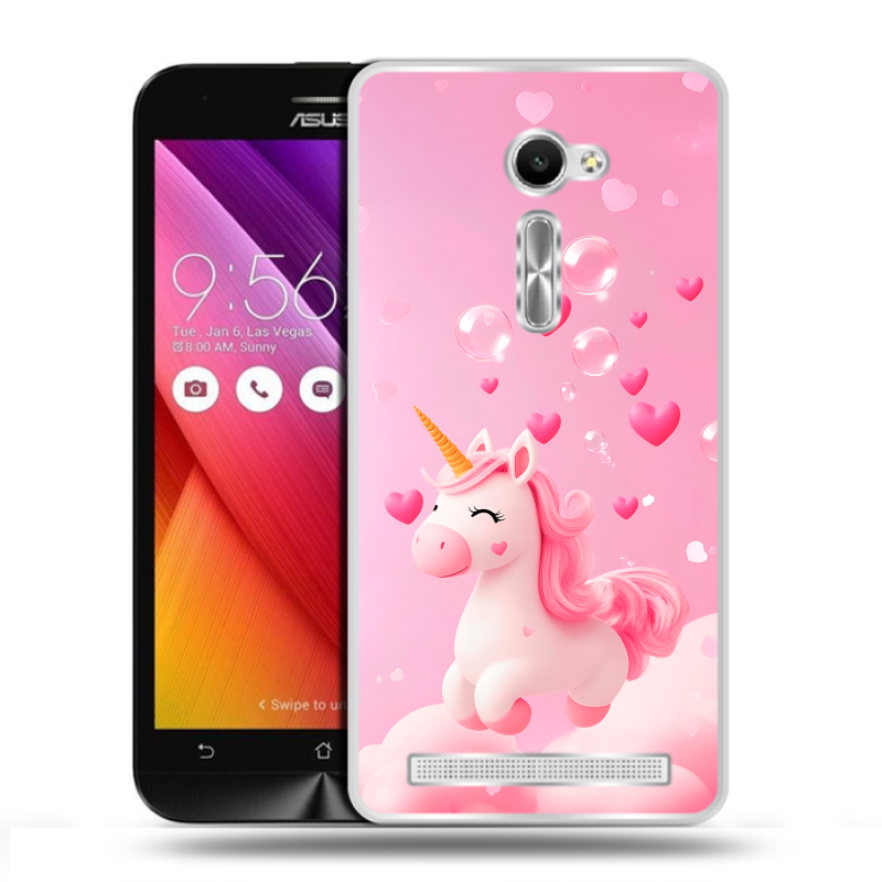 Пластиковый чехол на Asus Zenfone 2 5 с принтом Единорог Пластиковый чехол на Asus Zenfone 2 5 с принтом Единорог