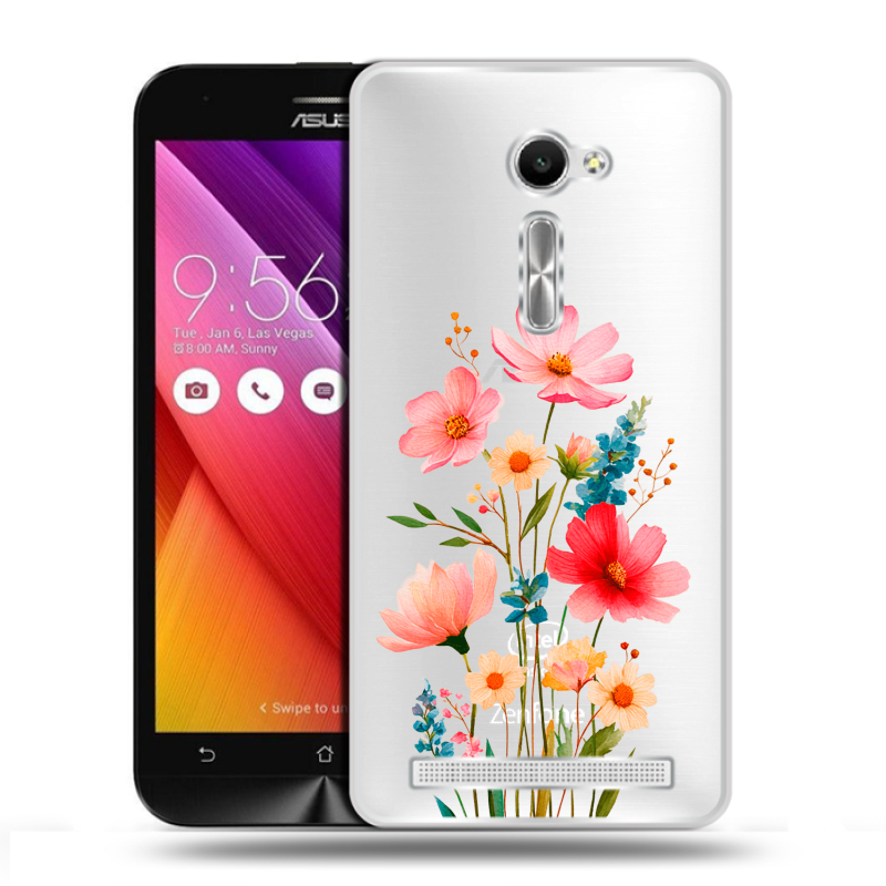Пластиковый чехол на Asus Zenfone 2 5 с принтом Цветы Пластиковый чехол на Asus Zenfone 2 5 с принтом Цветы
