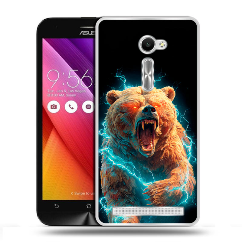 Пластиковый чехол на Asus Zenfone 2 5 с принтом Медведь Пластиковый чехол на Asus Zenfone 2 5 с принтом Медведь