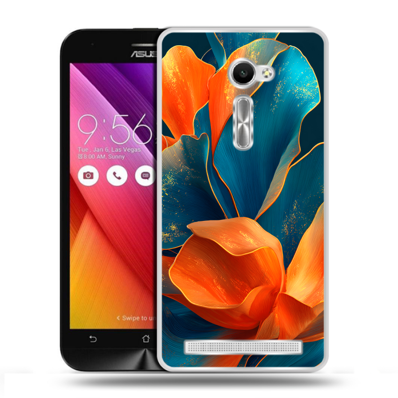 Пластиковый чехол на Asus Zenfone 2 5 с принтом Цветы Пластиковый чехол на Asus Zenfone 2 5 с принтом Цветы