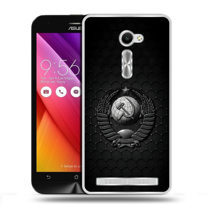 Пластиковый чехол на Asus Zenfone 2 5 с принтом Герб Флаг СССР Пластиковый чехол на Asus Zenfone 2 5 с принтом Герб Флаг СССР