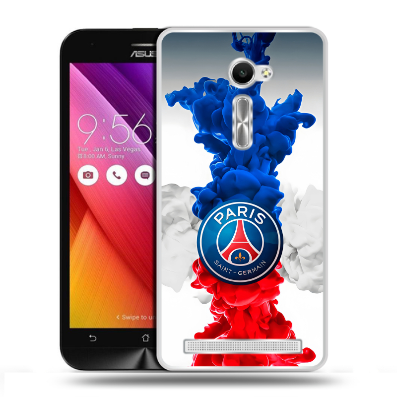 Пластиковый чехол на Asus Zenfone 2 5 с принтом PSG ПСЖ Пластиковый чехол на Asus Zenfone 2 5 с принтом PSG ПСЖ