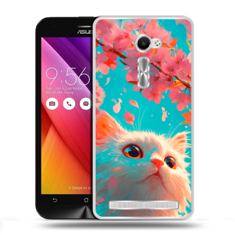 Пластиковый чехол на Asus Zenfone 2 5 с принтом Красивый кот Пластиковый чехол на Asus Zenfone 2 5 с принтом Красивый кот