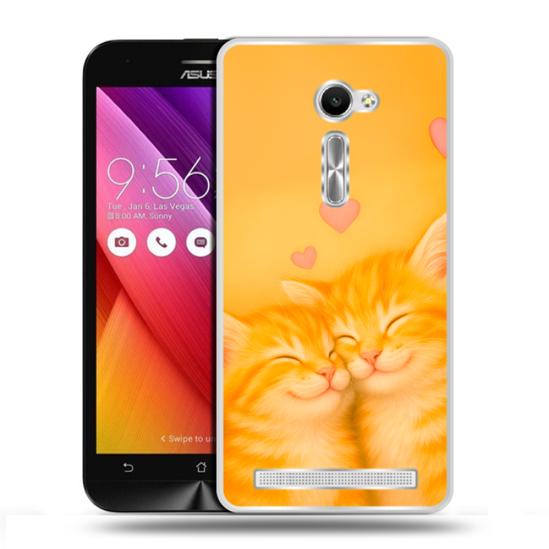 Пластиковый чехол на Asus Zenfone 2 5 с принтом Милые котята Пластиковый чехол на Asus Zenfone 2 5 с принтом Милые котята