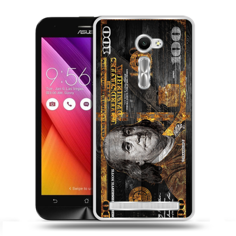 Пластиковый чехол на Asus Zenfone 2 5 с принтом Доллар деньги Пластиковый чехол на Asus Zenfone 2 5 с принтом Доллар деньги