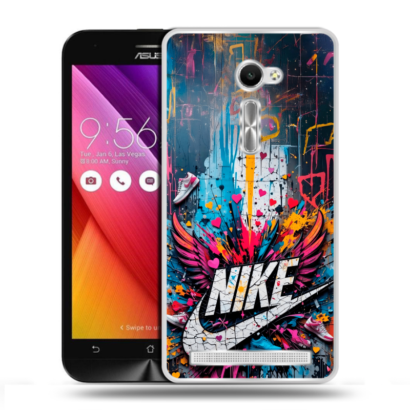 Пластиковый чехол на Asus Zenfone 2 5 с принтом Nike Найк Пластиковый чехол на Asus Zenfone 2 5 с принтом Nike Найк