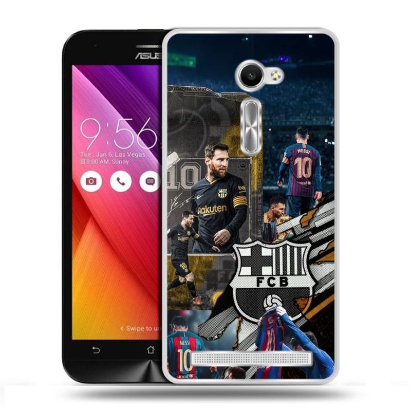 Пластиковый чехол на Asus Zenfone 2 5 с принтом Messi Barcelona Пластиковый чехол на Asus Zenfone 2 5 с принтом Messi Barcelona