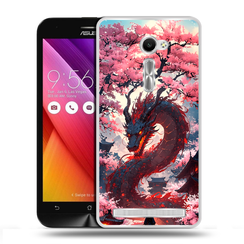 Пластиковый чехол на Asus Zenfone 2 5 с принтом Дракон Японский Пластиковый чехол на Asus Zenfone 2 5 с принтом Дракон Японский