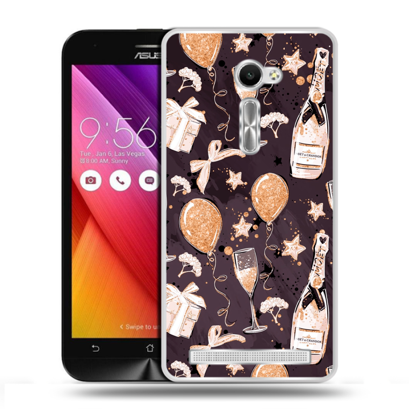 Пластиковый чехол на Asus Zenfone 2 5 с принтом Новый год Пластиковый чехол на Asus Zenfone 2 5 с принтом Новый год