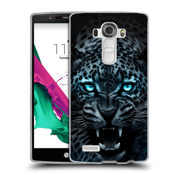 Силиконовый чехол на LG G4 с принтом Темный леопард Силиконовый чехол на LG G4 с принтом Темный леопард