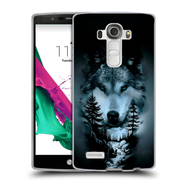 Силиконовый чехол на LG G4 с принтом Лесной волк