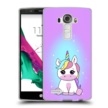 Силиконовый чехол на LG G4 с принтом Единорог Силиконовый чехол на LG G4 с принтом Единорог