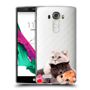 Силиконовый чехол на LG G4 с принтом Кошки Силиконовый чехол на LG G4 с принтом Кошки