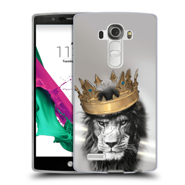 Силиконовый чехол на LG G4 с принтом Лев с короной Силиконовый чехол на LG G4 с принтом Лев с короной