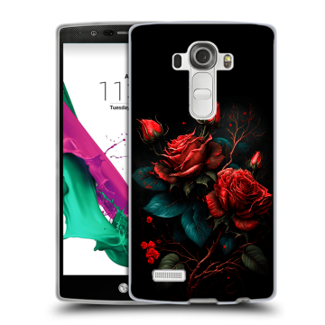 Силиконовый чехол на LG G4 с принтом Розы красные Силиконовый чехол на LG G4 с принтом Розы красные