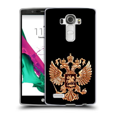 Силиконовый чехол на LG G4 с принтом Герб России золотой Силиконовый чехол на LG G4 с принтом Герб России золотой