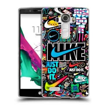 Силиконовый чехол на LG G4 с принтом найк nike черный Силиконовый чехол на LG G4 с принтом найк nike черный