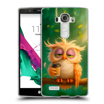Силиконовый чехол на LG G4 с принтом сова Силиконовый чехол на LG G4 с принтом сова