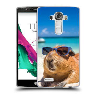 Силиконовый чехол на LG G4 с принтом Капибара Силиконовый чехол на LG G4 с принтом Капибара
